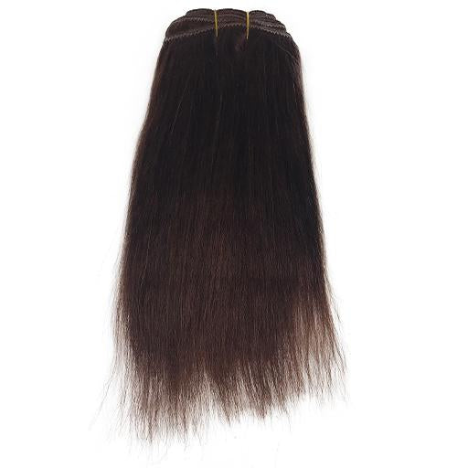 Extensión de cabello humano liso Yaki de 10" Color #33 