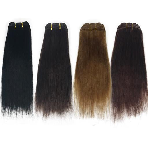 Brazilian 10&quot; Yaki Straight Human Hair Extension Color 