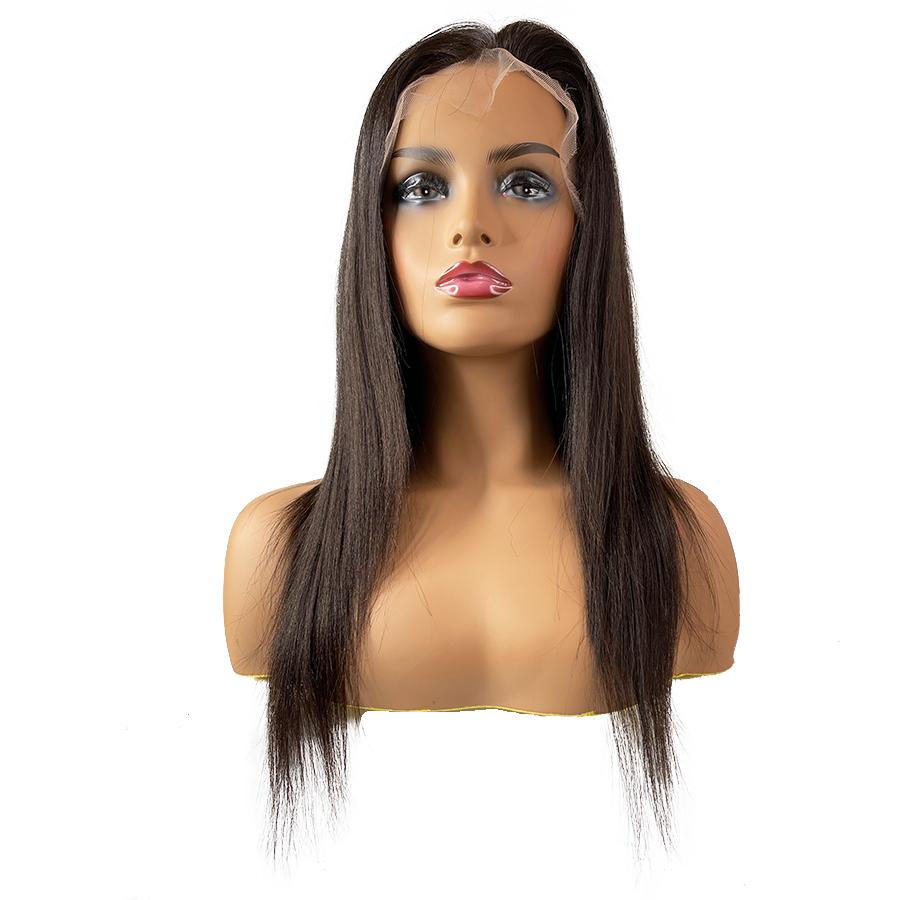 Virgin Swiss Yaki Straight Full Lace Wig Natural