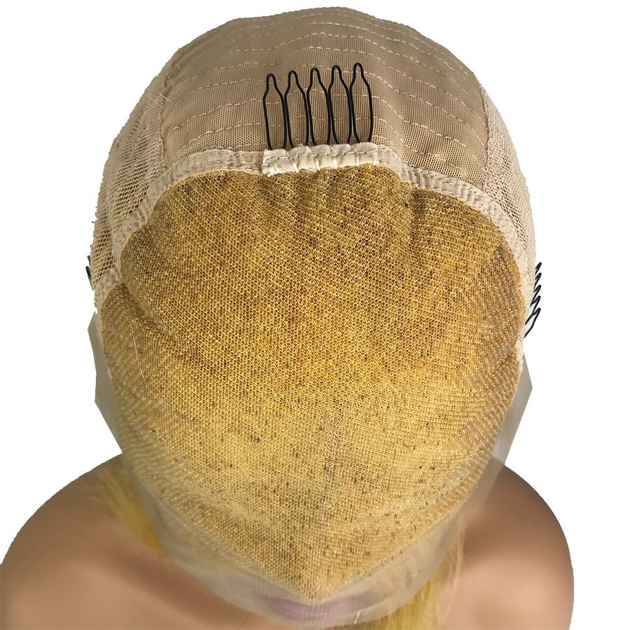 Straight 13"X 6"Lace Frontal Bob Wig Yellow