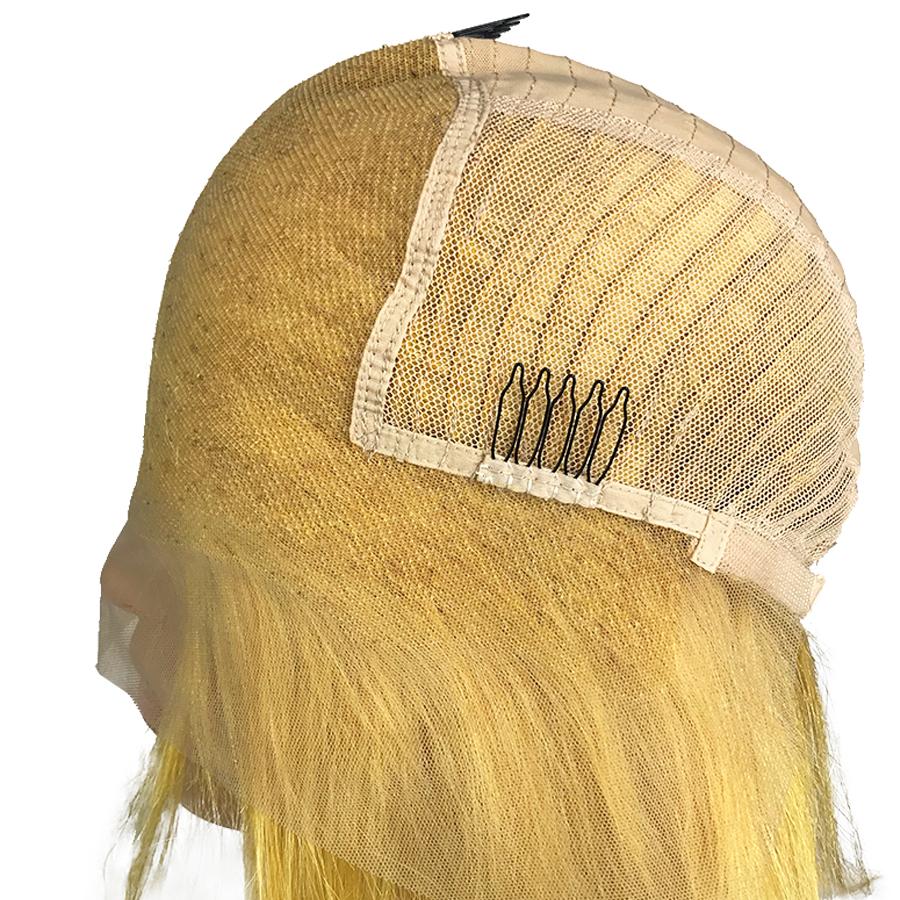 Straight 13"X 6"Lace Frontal Bob Wig Yellow