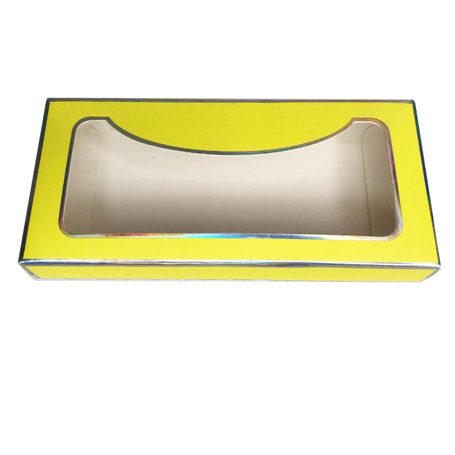 Yellow Paper Empty Eyelash Box Gift Box Full Window