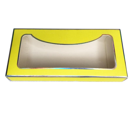 Cargar imagen en el visor de la galería, Papel Amarillo Caja Pestañas Vacías Caja Regalo Con Ventana Llena
