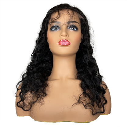 Transparent Deep Wave 4&quot;X 4&quot;Lace Closure Wig Natural