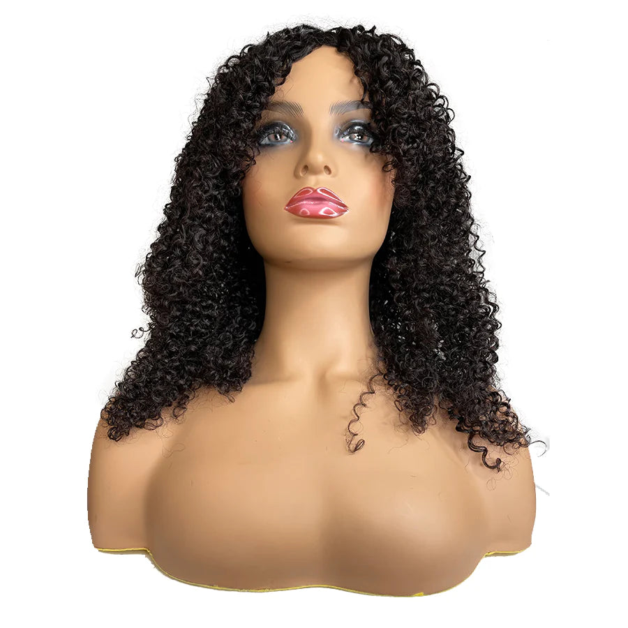 Pelucas de cabello humano rizado a máquina