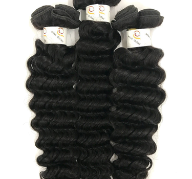 8A Malaysian 3 Bundle Set Deep Wave Virgin Human Hair Extension 300g - eHair Outlet