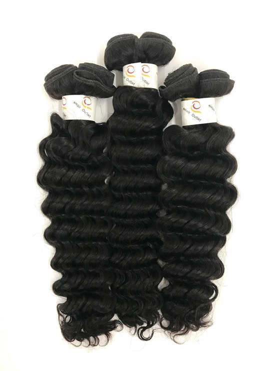 8A Malaysian 3 Bundle Set Deep Wave Virgin Human Hair Extension 300g - eHair Outlet
