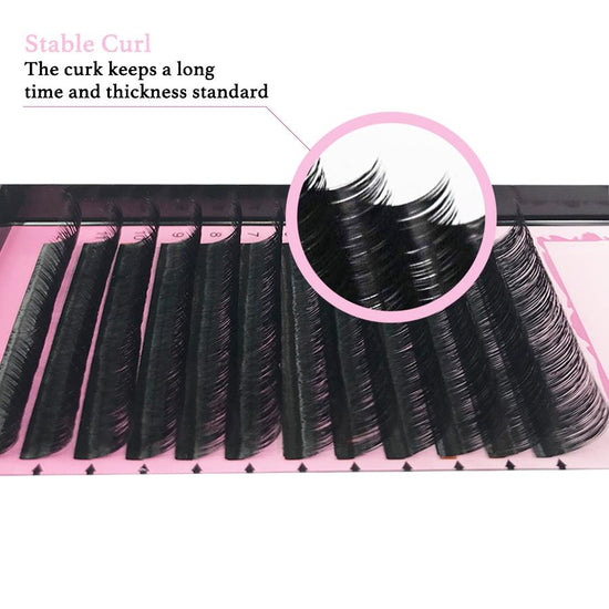 Load image into Gallery viewer, Thickness 0.03 C/CC/D Curl  Handmade Soft Natural  Eyelash Extensions Individual Lashes Tray (12 Lines)
