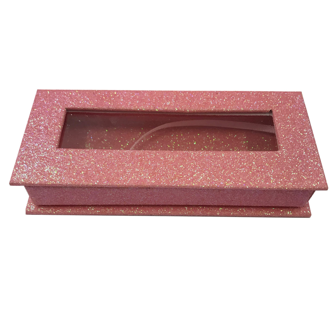 Glitter Orange Empty Eyelash Box Small Gift Box - eHair Outlet