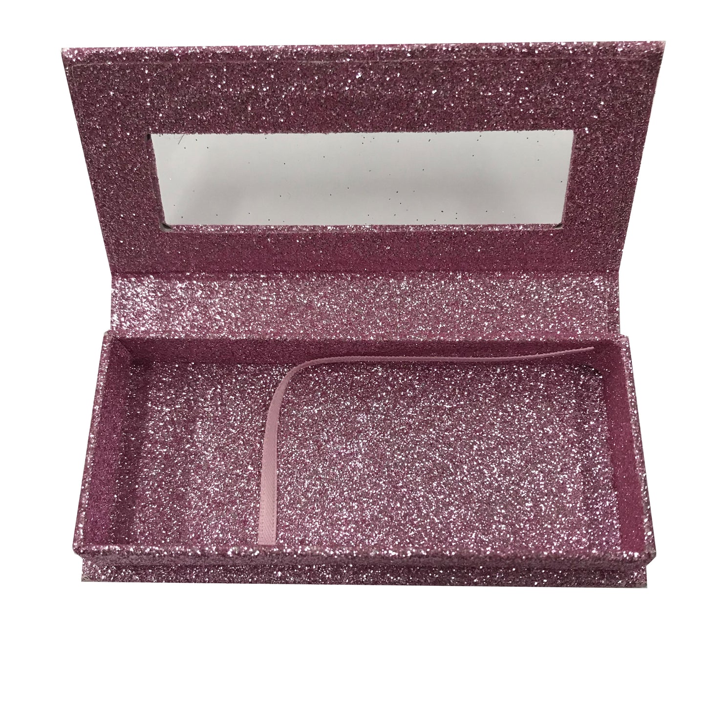 Load image into Gallery viewer, Glitter Light Pink Empty Eyelash Box Small Gift Box - eHair Outlet
