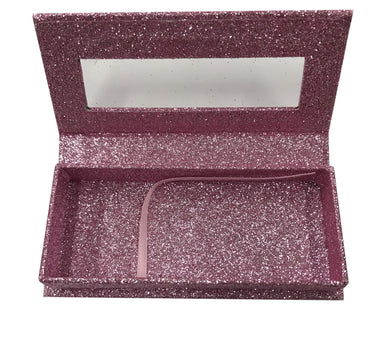 Glitter Light Pink Empty Eyelash Box Small Gift Box - eHair Outlet