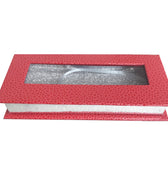 Red and Glitter Silver Empty Eyelash Box Small Gift Box - eHair Outlet