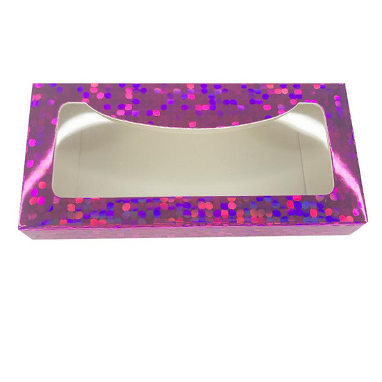 Shiny Paper Empty Eyelash Box Gift Box Full Window/5 Colors Available