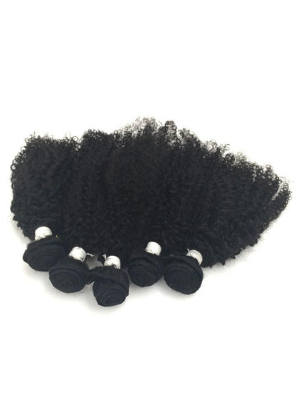 6pc 8A Malaysian Jerry Curl Human Hair Extension Bundle Pack w/ Closure - eHair Outlet