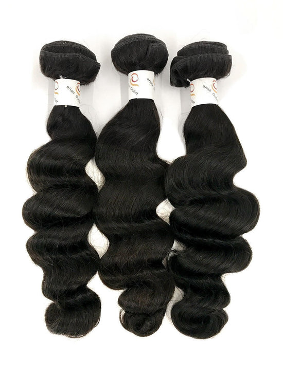 7A Thailand 3 Bundle Set Loose Wave w/ 4"X4" Lace Closure