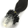 9A Micro Link Straight Human Hair Extension Natural Black - eHair Outlet