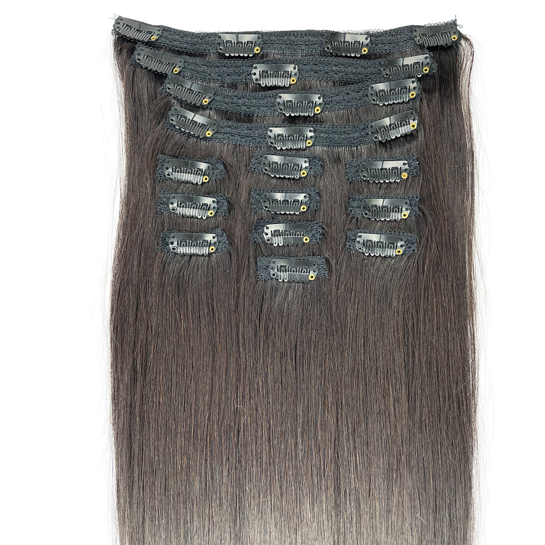 8A Straight Clip-In Human Hair Extension Color Natural