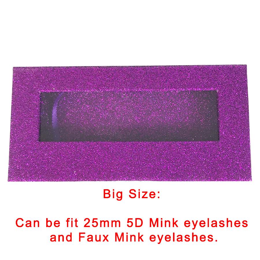 Load image into Gallery viewer, Glitter Purple Empty Eyelash Box Gift Box Full Window / Small &amp;amp;Big
