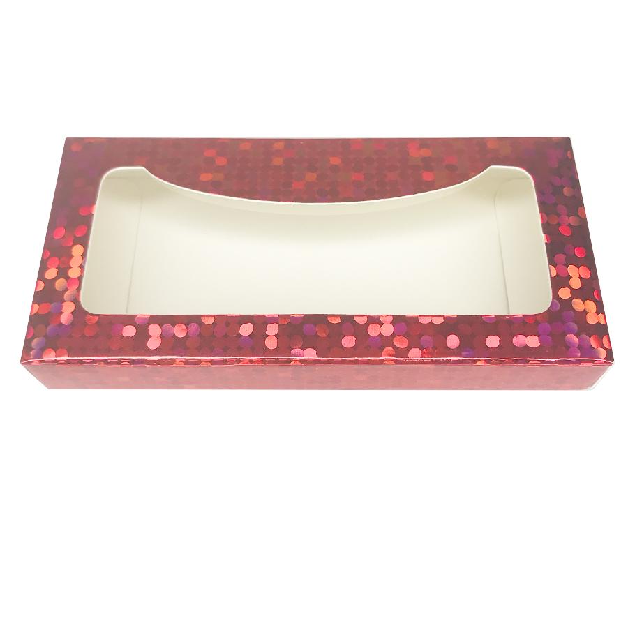 Shiny Paper Empty Eyelash Box Gift Box Full Window/5 Colors Available