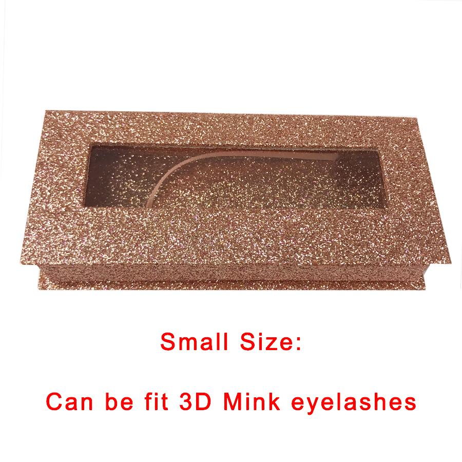 Glitter Rose Gold Empty Eyelash Box Gift Box Full Window / Small &amp; Big