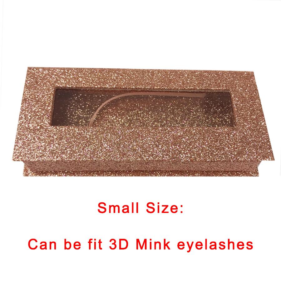 Load image into Gallery viewer, Glitter Rose Gold Empty Eyelash Box Gift Box Full Window / Small &amp;amp; Big
