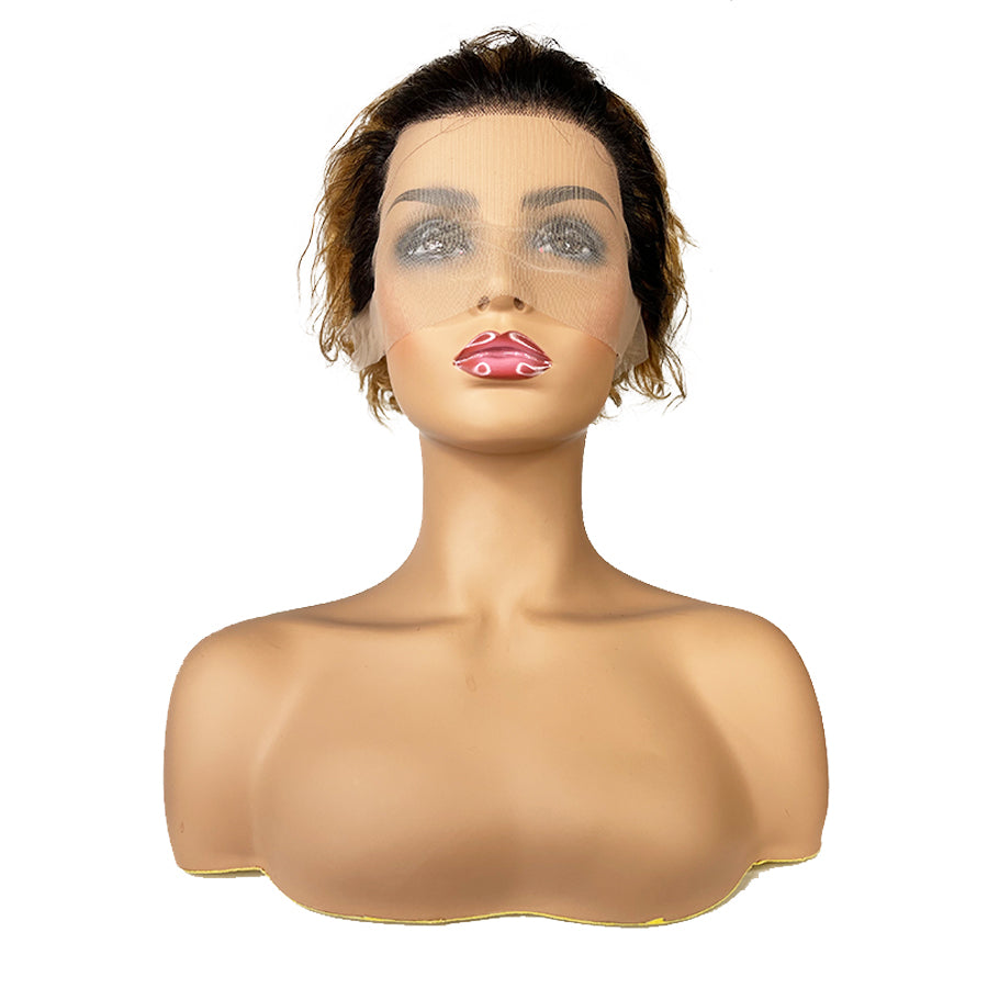 Pelucas cortas de cabello humano de onda profunda