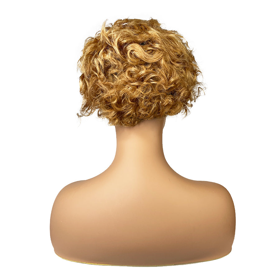 Load image into Gallery viewer, Short Human Hair Deep Wave Wigs #1B/27
