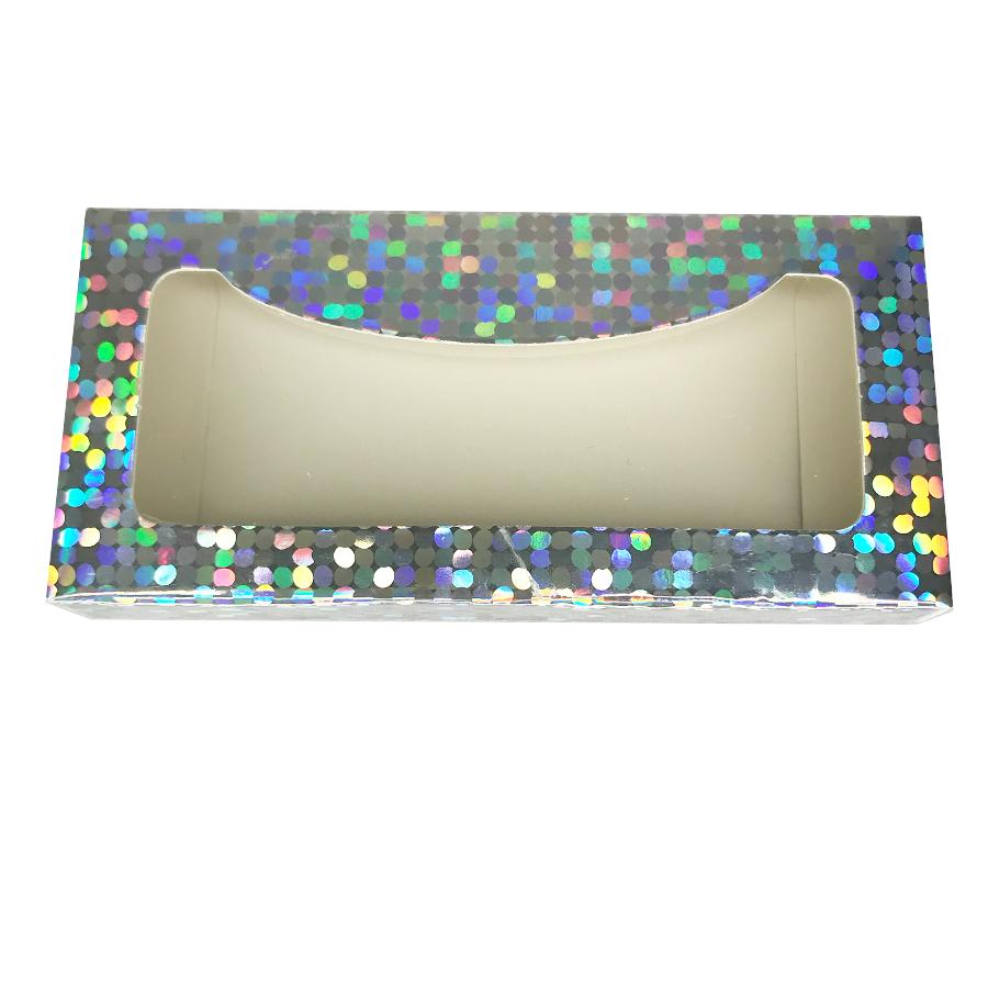 Shiny Paper Empty Eyelash Box Gift Box Full Window/5 Colors Available