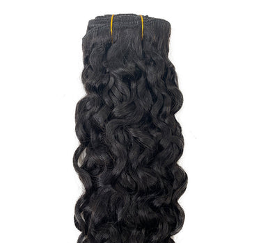 8A Water Wave Clip-In Human Hair Extension Color Natural